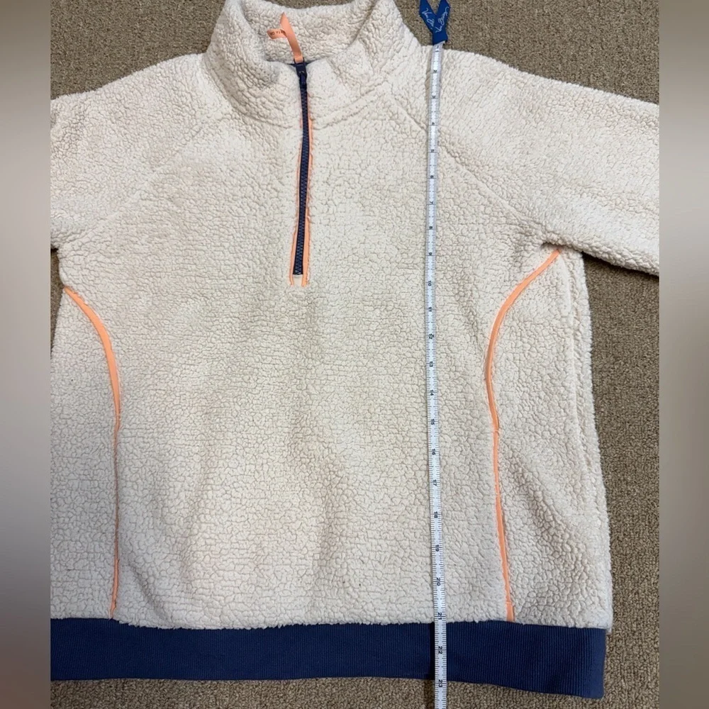 Athleta Girl: Girls So Sung Sherpa 1/2 Zip Pullover, Ivory / Navy, Size XL (14)